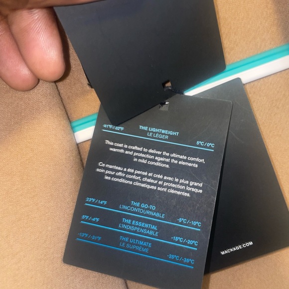 Medium size Tan Mackage trench winter coat - Picture 7 of 12